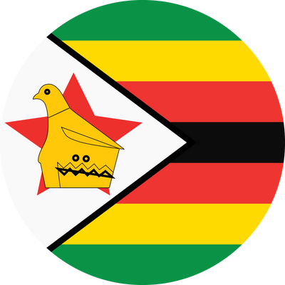 Circle flag vector of Zimbabwe